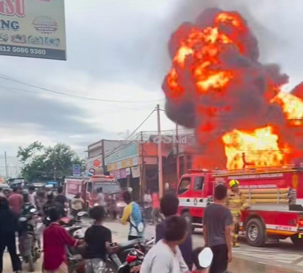Pom Mini Terbakar Dekat Kawasan IKN