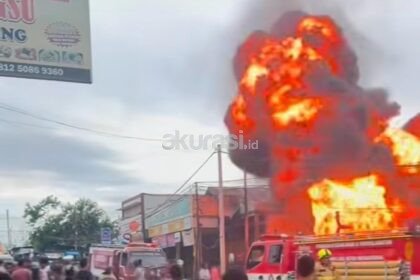 Pom Mini Terbakar Dekat Kawasan IKN