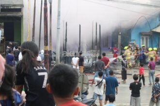 Kebakaran Kios BBM di Bumi Harapan