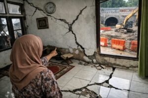 Rumah Rusak Akibat Proyek Terowongan Samarinda