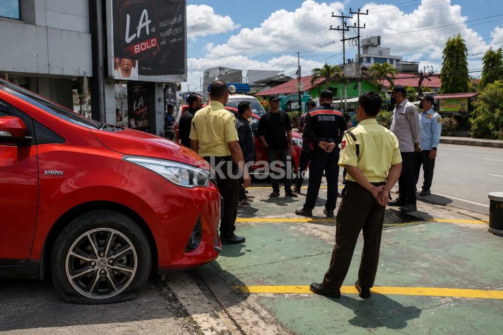 Ban Mobil Digembosi Dishub - Akurasi.id