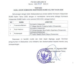 Tiga Komisaris Independen BUMD Kaltim